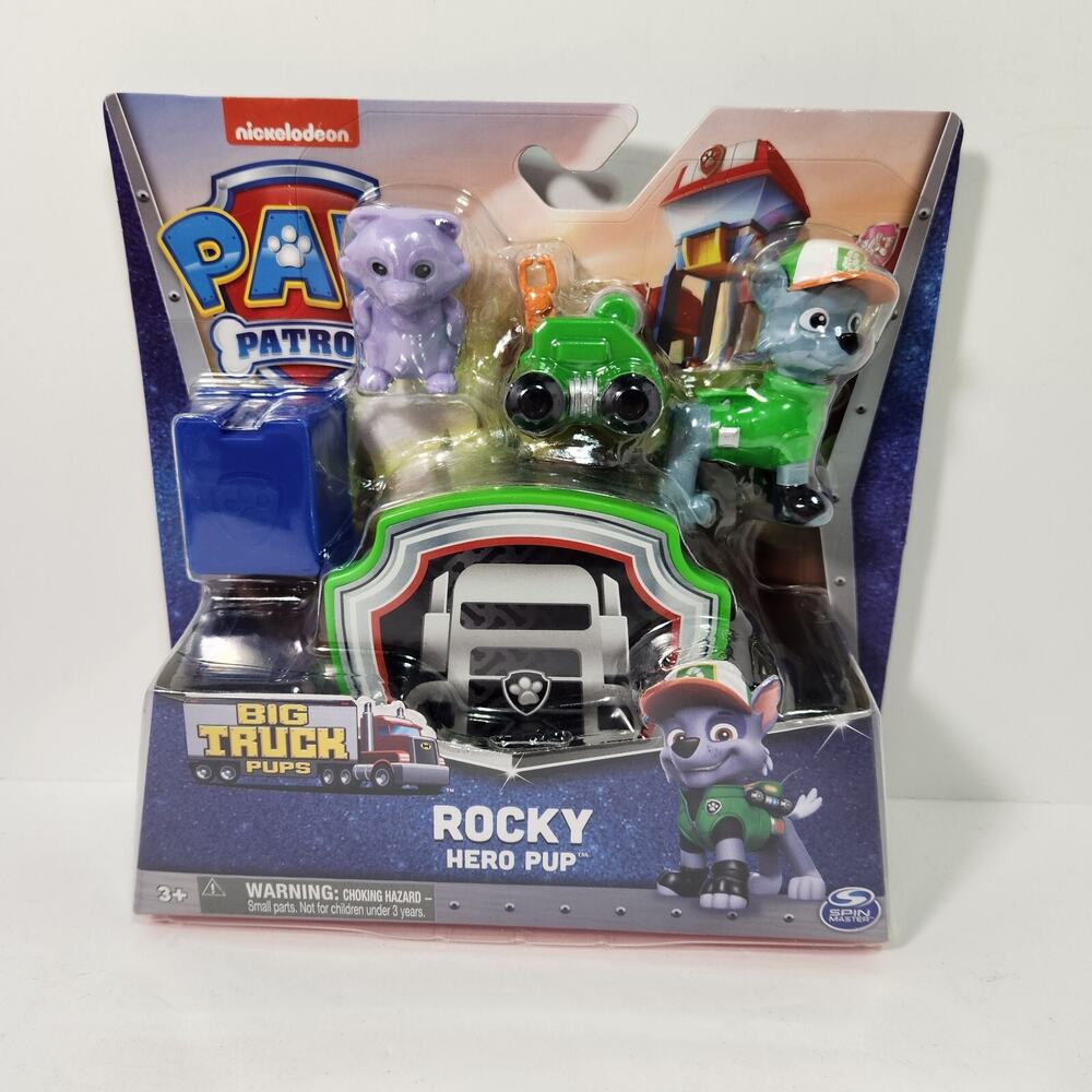 Nickelodeon Paw Patrol Rocky Hero Pup Big Truck Pups Green Rescue Animal Raccoon